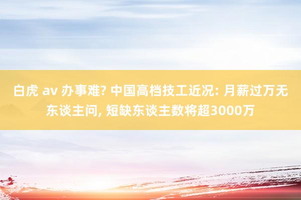 白虎 av 办事难? 中国高档技工近况: 月薪过万无东谈主问， 短缺东谈主数将超3000万