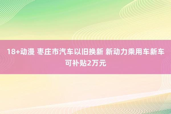 18+动漫 枣庄市汽车以旧换新 新动力乘用车新车可补贴2万元