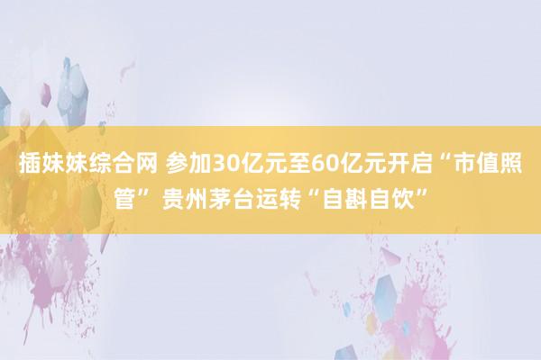 插妹妹综合网 参加30亿元至60亿元开启“市值照管” 贵州茅台运转“自斟自饮”