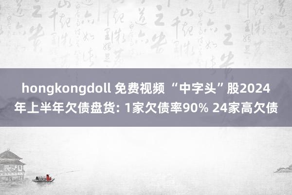 hongkongdoll 免费视频 “中字头”股2024年上半年欠债盘货: 1家欠债率90% 24家高欠债