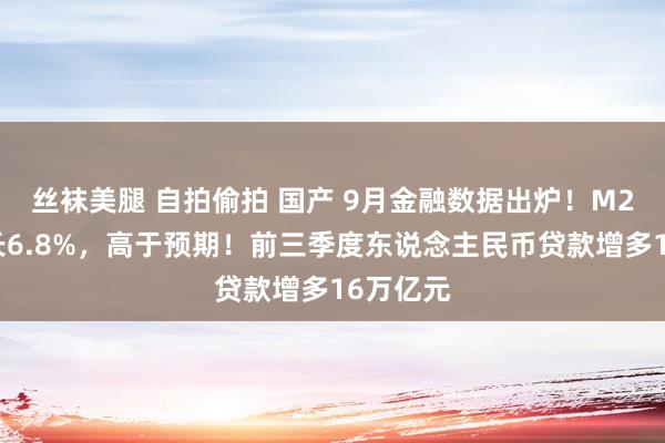 丝袜美腿 自拍偷拍 国产 9月金融数据出炉！M2同比增长6.8%，高于预期！前三季度东说念主民币贷款增多16万亿元