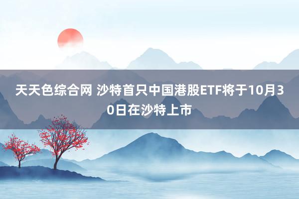 天天色综合网 沙特首只中国港股ETF将于10月30日在沙特上市