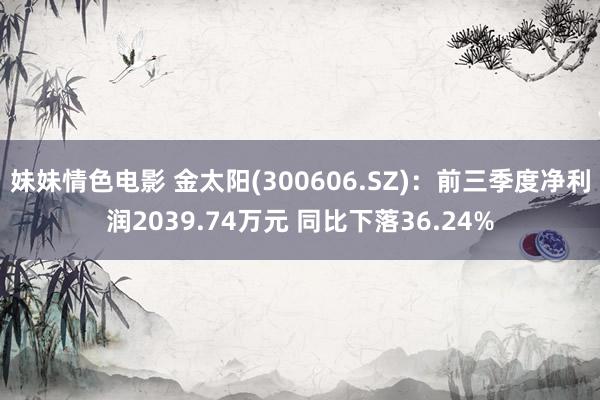 妹妹情色电影 金太阳(300606.SZ)：前三季度净利润2039.74万元 同比下落36.24%