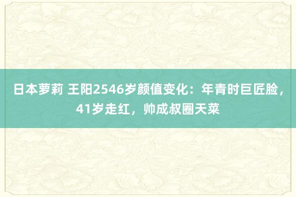 日本萝莉 王阳2546岁颜值变化：年青时巨匠脸，41岁走红，帅成叔圈天菜