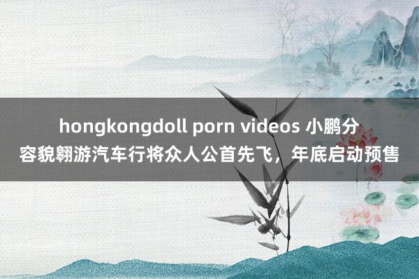 hongkongdoll porn videos 小鹏分容貌翱游汽车行将众人公首先飞，年底启动预售