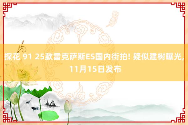 探花 91 25款雷克萨斯ES国内街拍! 疑似建树曝光, 11月15日发布