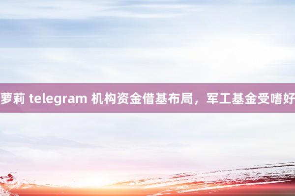 萝莉 telegram 机构资金借基布局，军工基金受嗜好