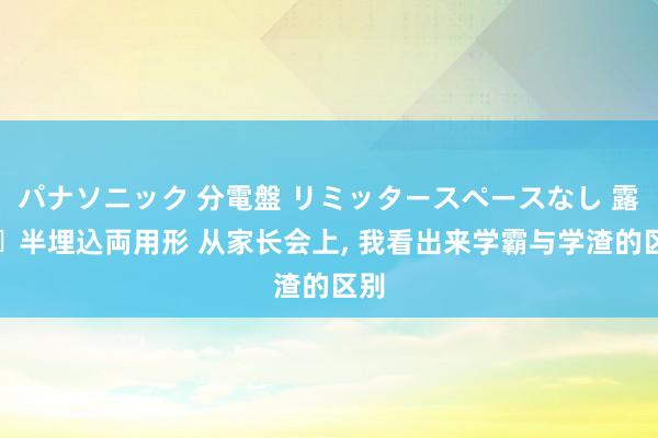 パナソニック 分電盤 リミッタースペースなし 露出・半埋込両用形 从家长会上, 我看出来学霸与学渣的区别