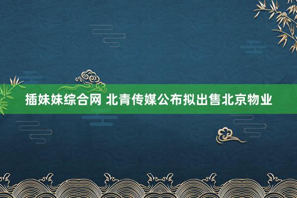 插妹妹综合网 北青传媒公布拟出售北京物业