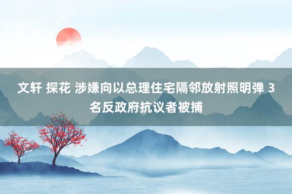 文轩 探花 涉嫌向以总理住宅隔邻放射照明弹 3名反政府抗议者被捕