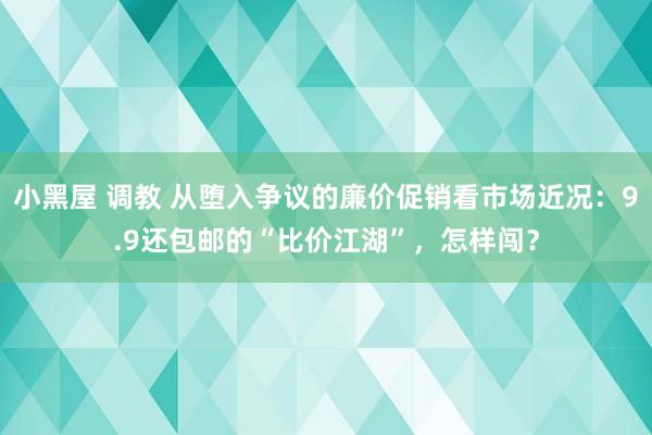 小黑屋 调教 从堕入争议的廉价促销看市场近况：9.9还包邮的“比价江湖”，怎样闯？