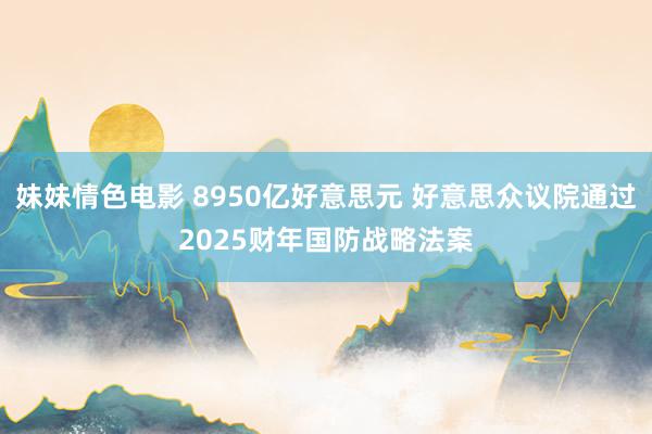 妹妹情色电影 8950亿好意思元 好意思众议院通过2025财年国防战略法案