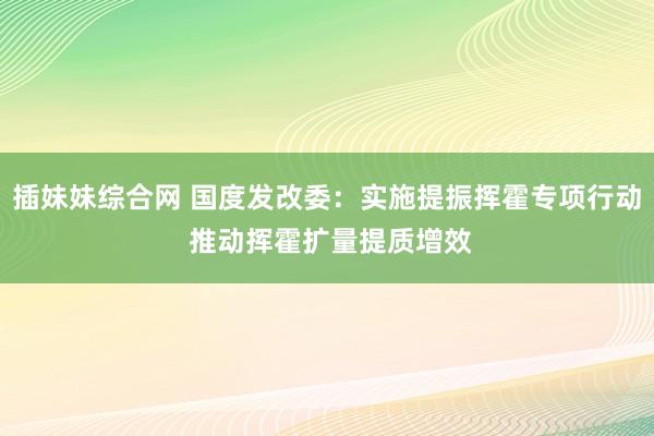 插妹妹综合网 国度发改委：实施提振挥霍专项行动 推动挥霍扩量提质增效