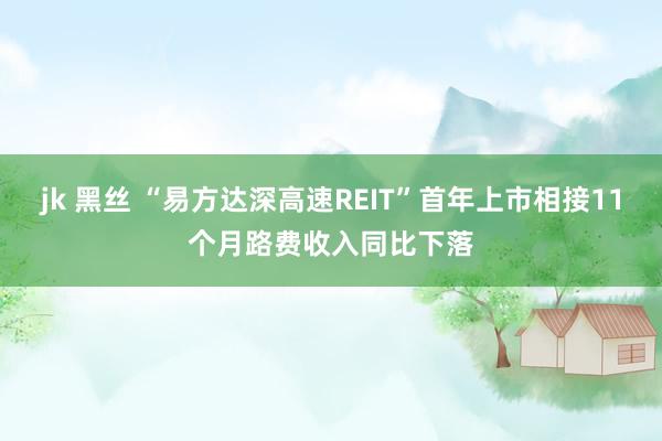 jk 黑丝 “易方达深高速REIT”首年上市相接11个月路费收入同比下落