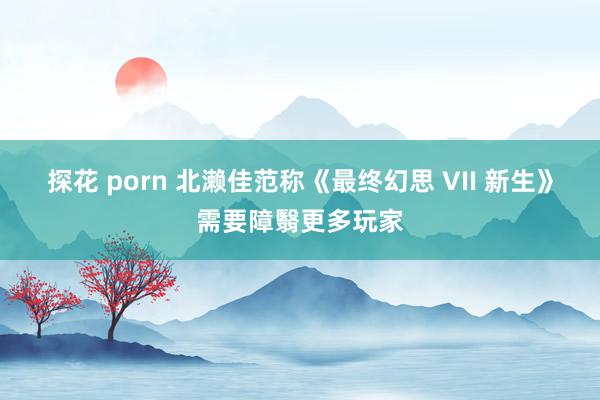 探花 porn 北濑佳范称《最终幻思 VII 新生》需要障翳更多玩家