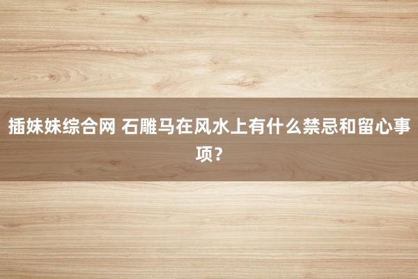 插妹妹综合网 石雕马在风水上有什么禁忌和留心事项？