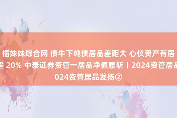 插妹妹综合网 债牛下纯债居品差距大 心仪资产有居品收益超 20% 中泰证券资管一居品净值腰斩丨2024资管居品发扬②